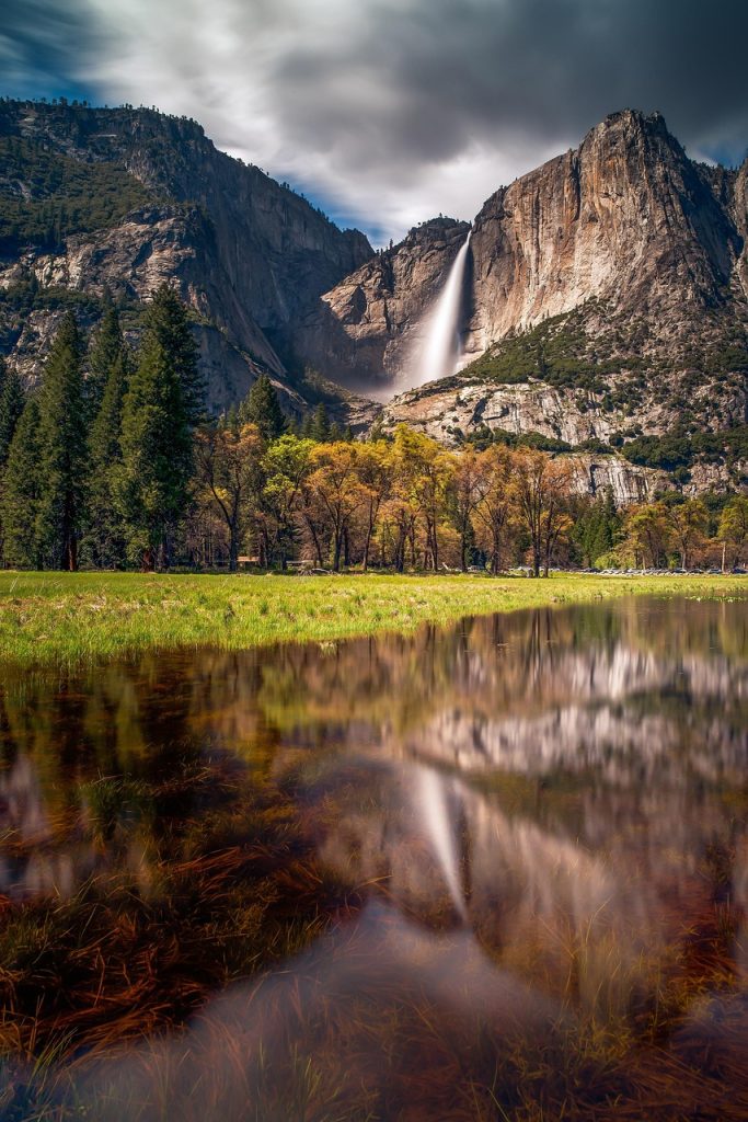 water, landscape, travel, scenic, mountain, outdoors, rock, beautiful, river, scenery, valley, nature, yosemite national park, phone wallpaper, iphone wallpaper